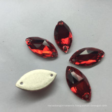 Light Siam Red Natteve Sew on Stones Beads